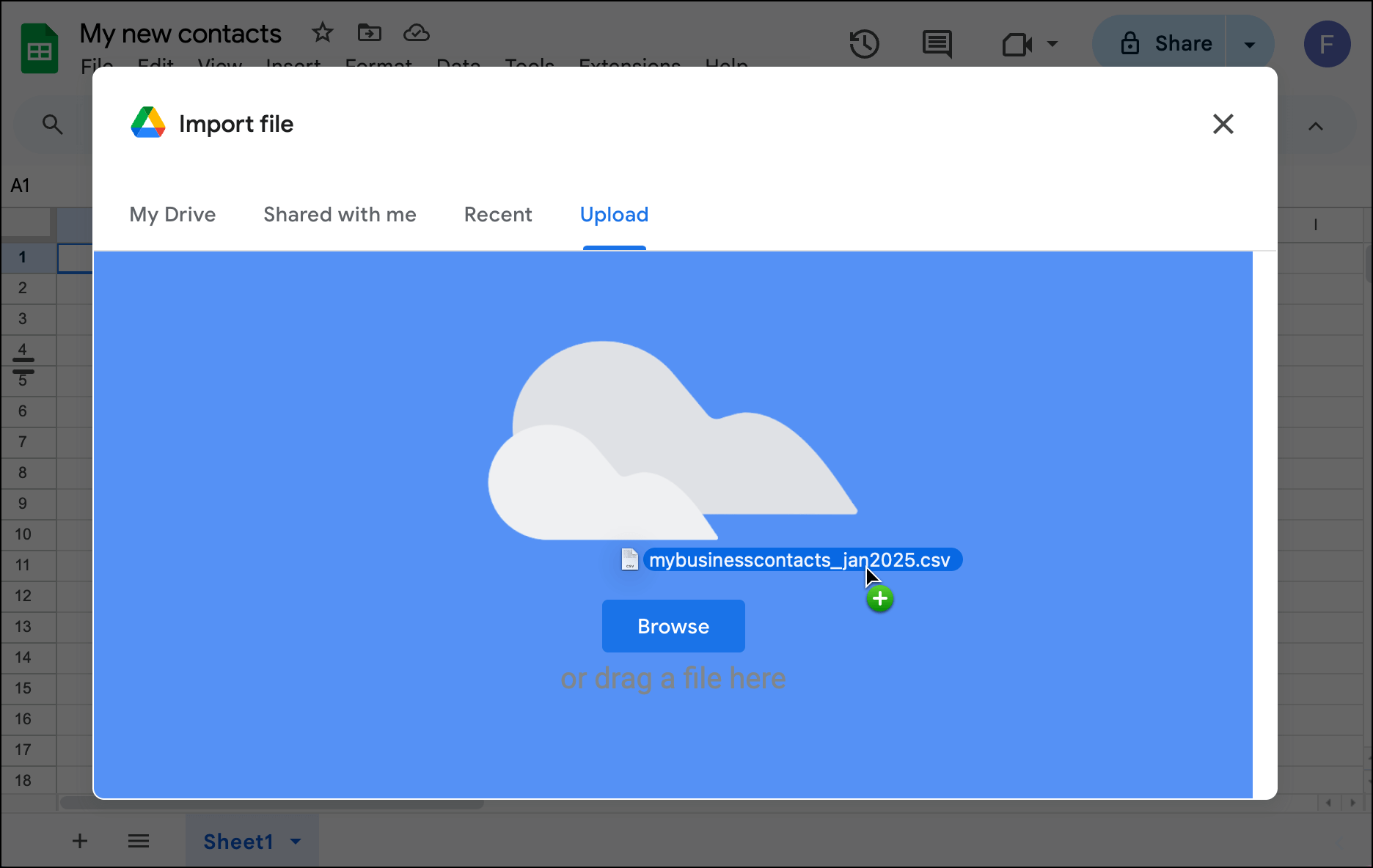 Upload your CSV