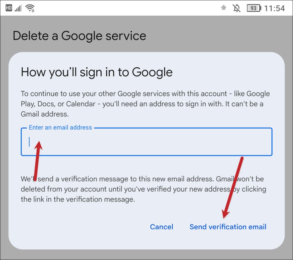 Enter your alternative email