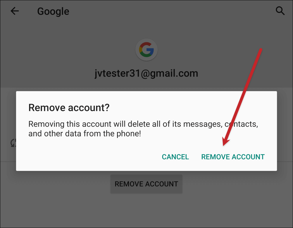 Confirm you want to remove that image