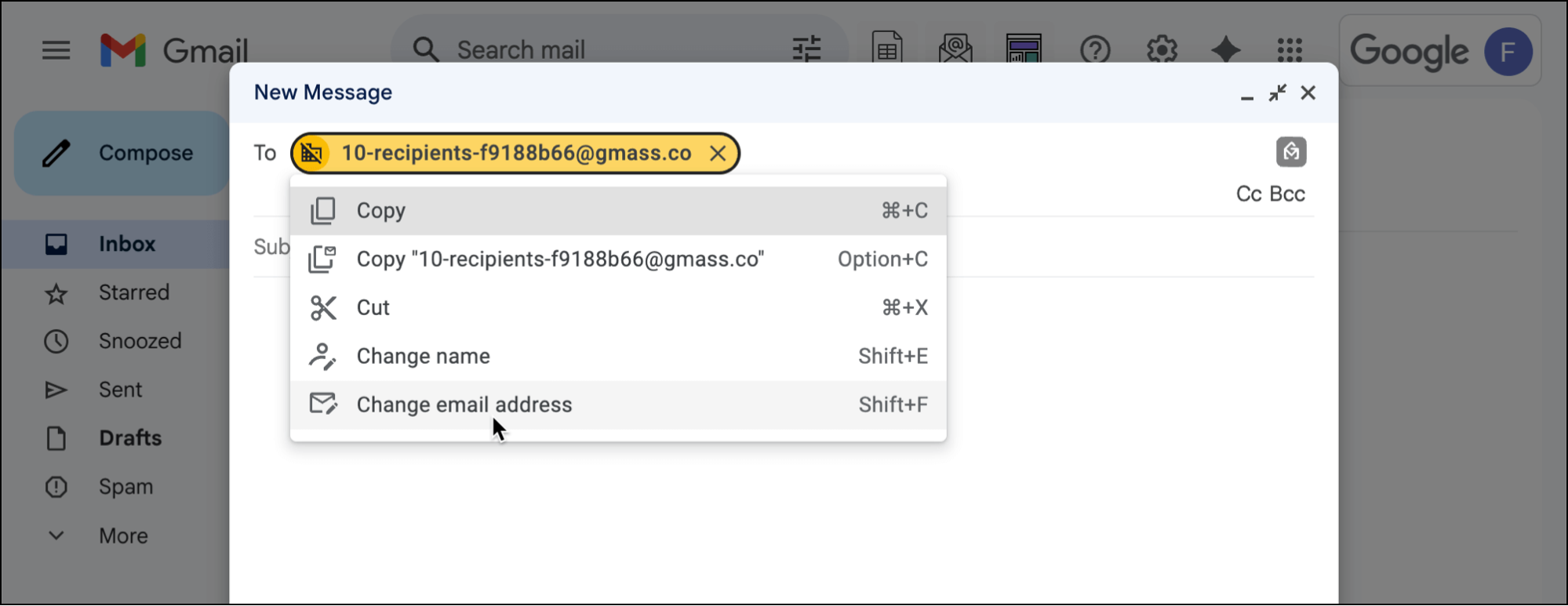 How to edit and email address