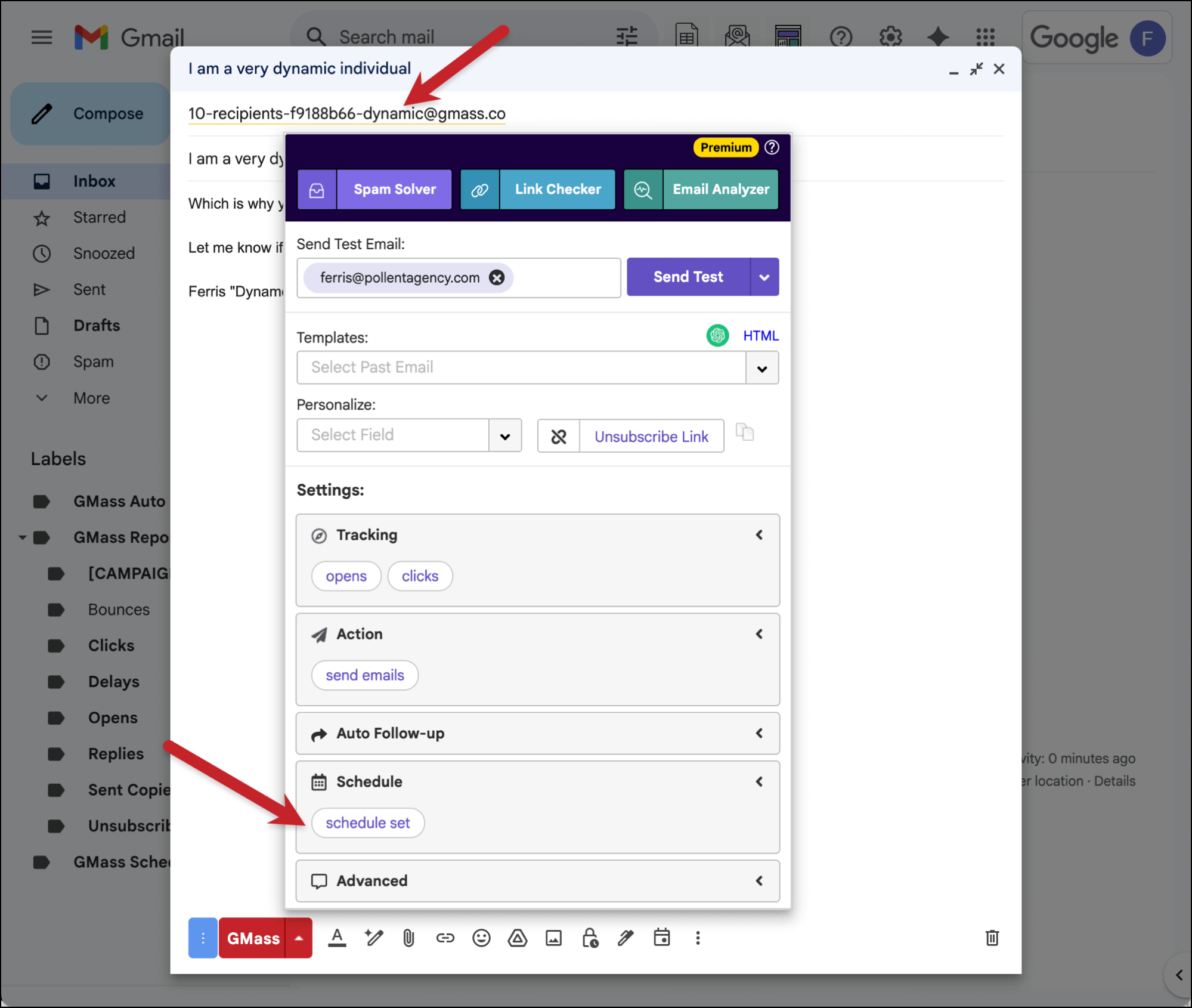 Scheduling a campaign with a dynamic list