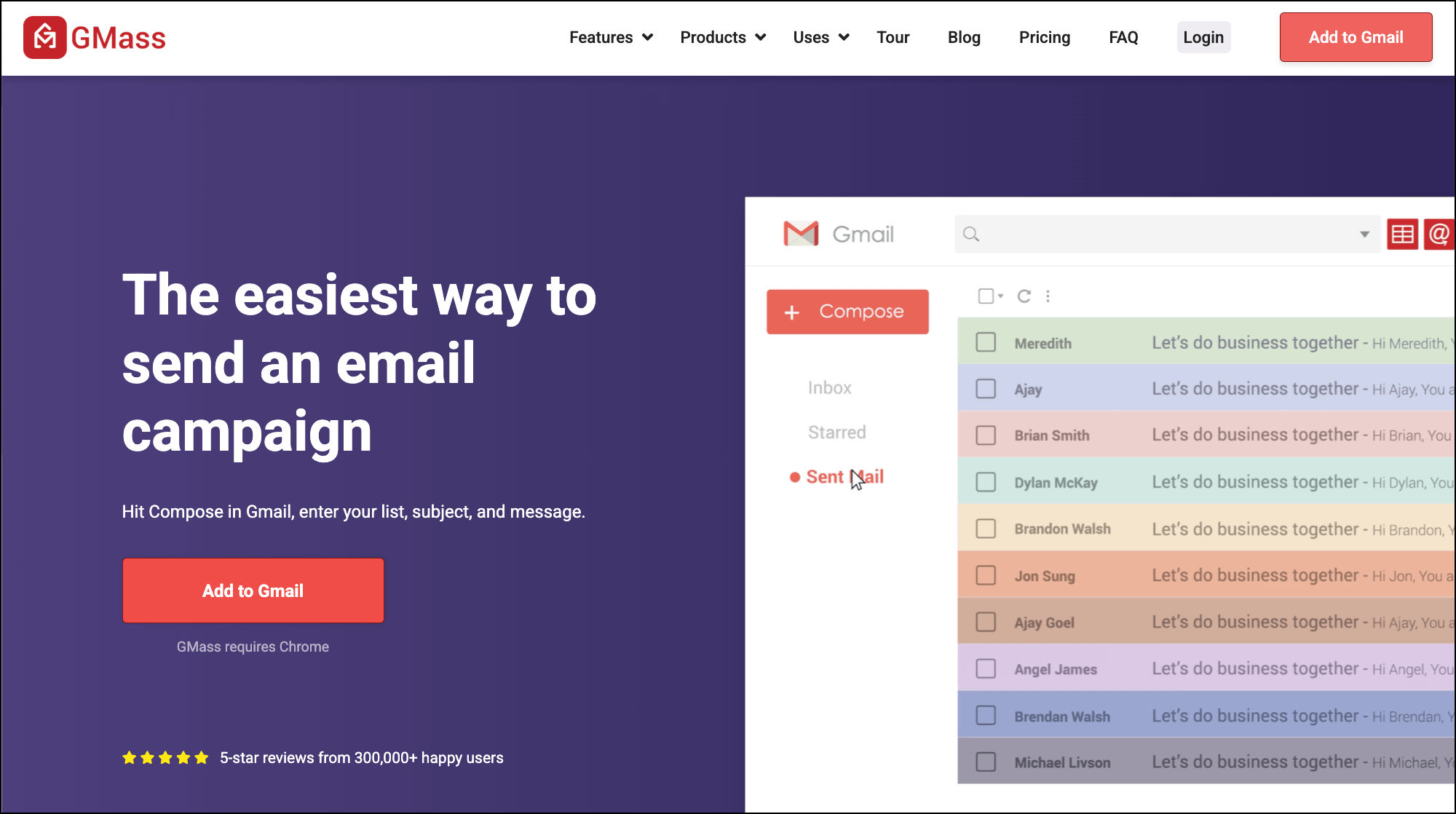 GMass is the best option for sending bulk mail in Gmail