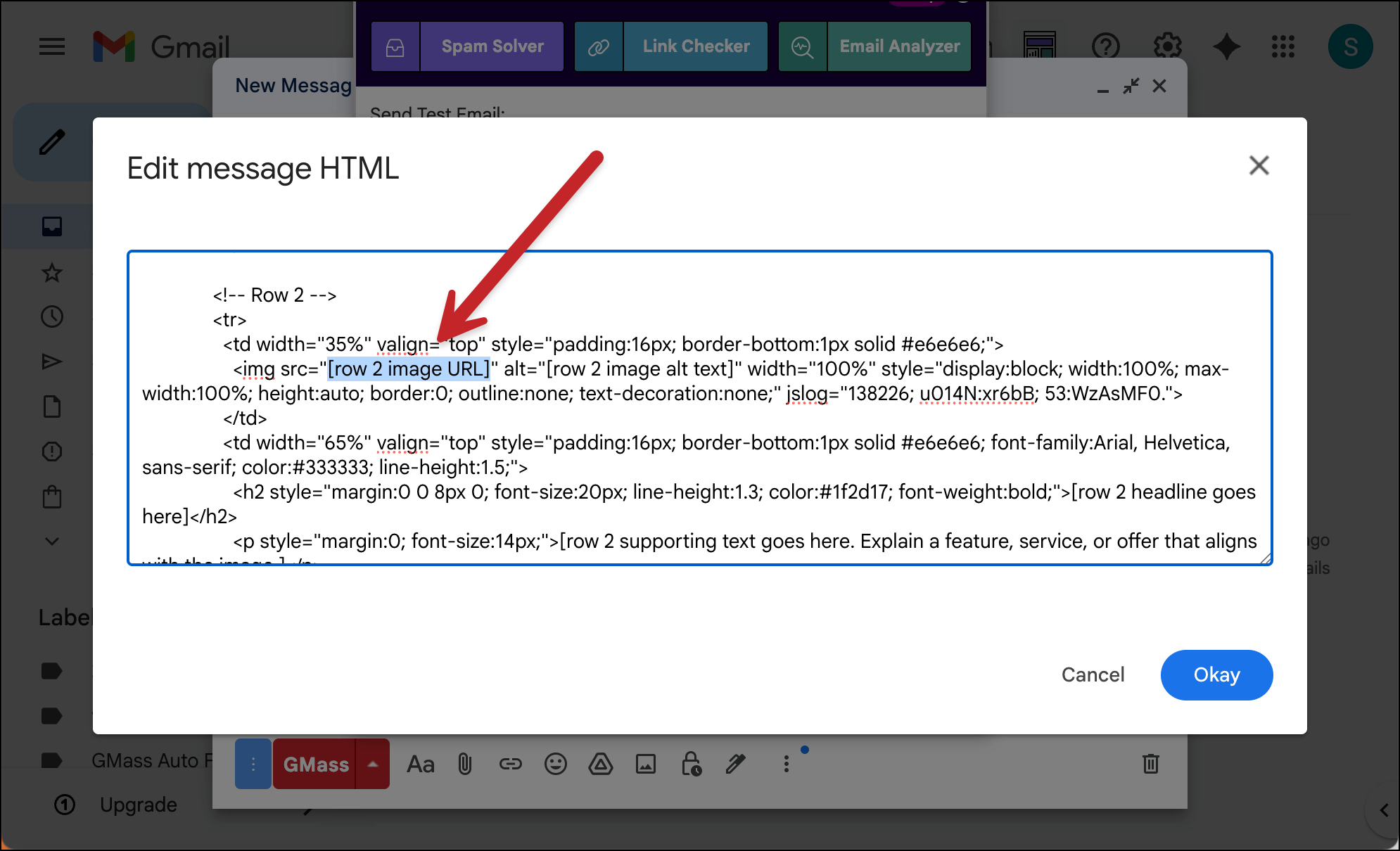 Find the image URL placeholder in the HTML
