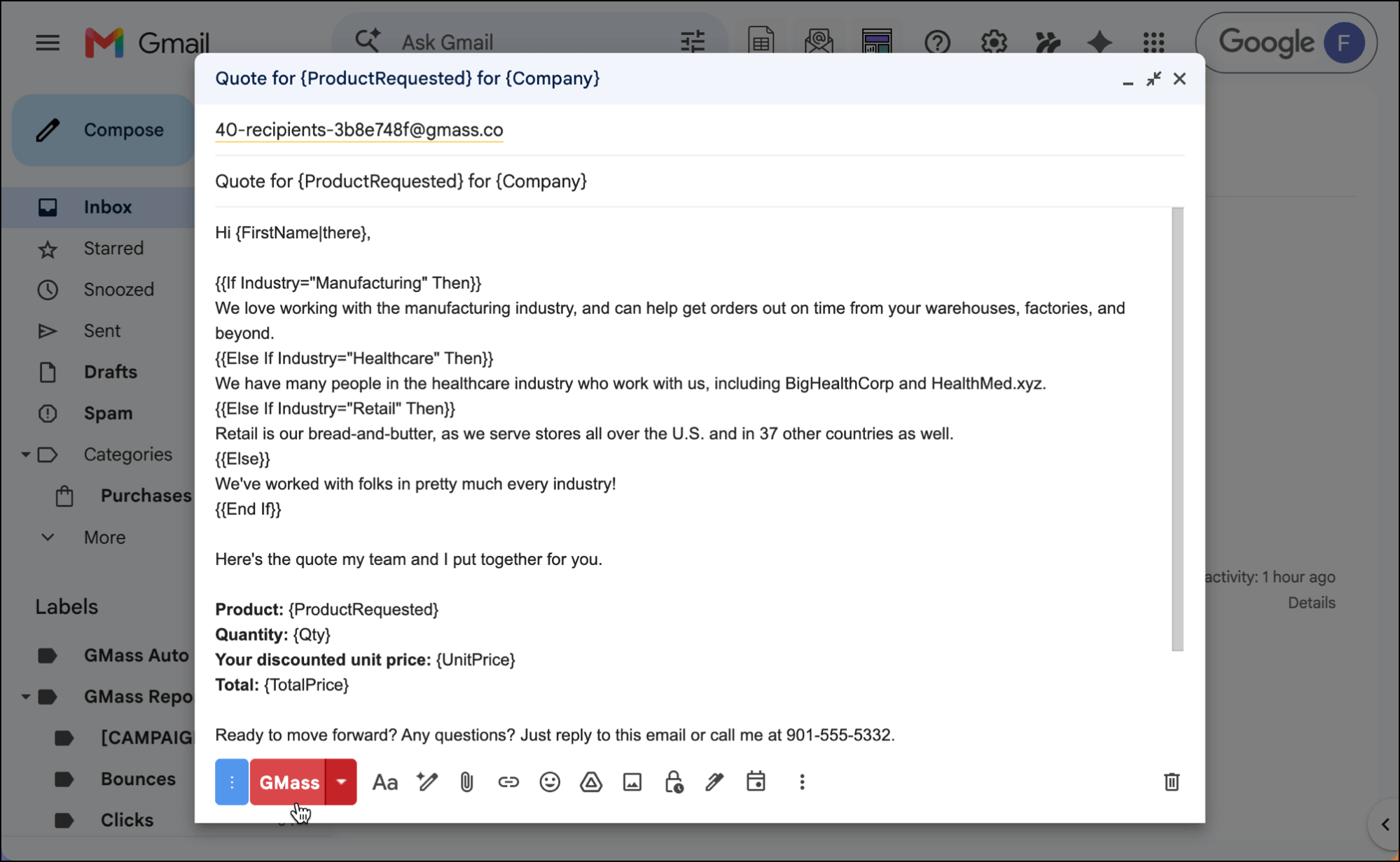 GMass is a better Mailmeteor alternative that works inside Gmail