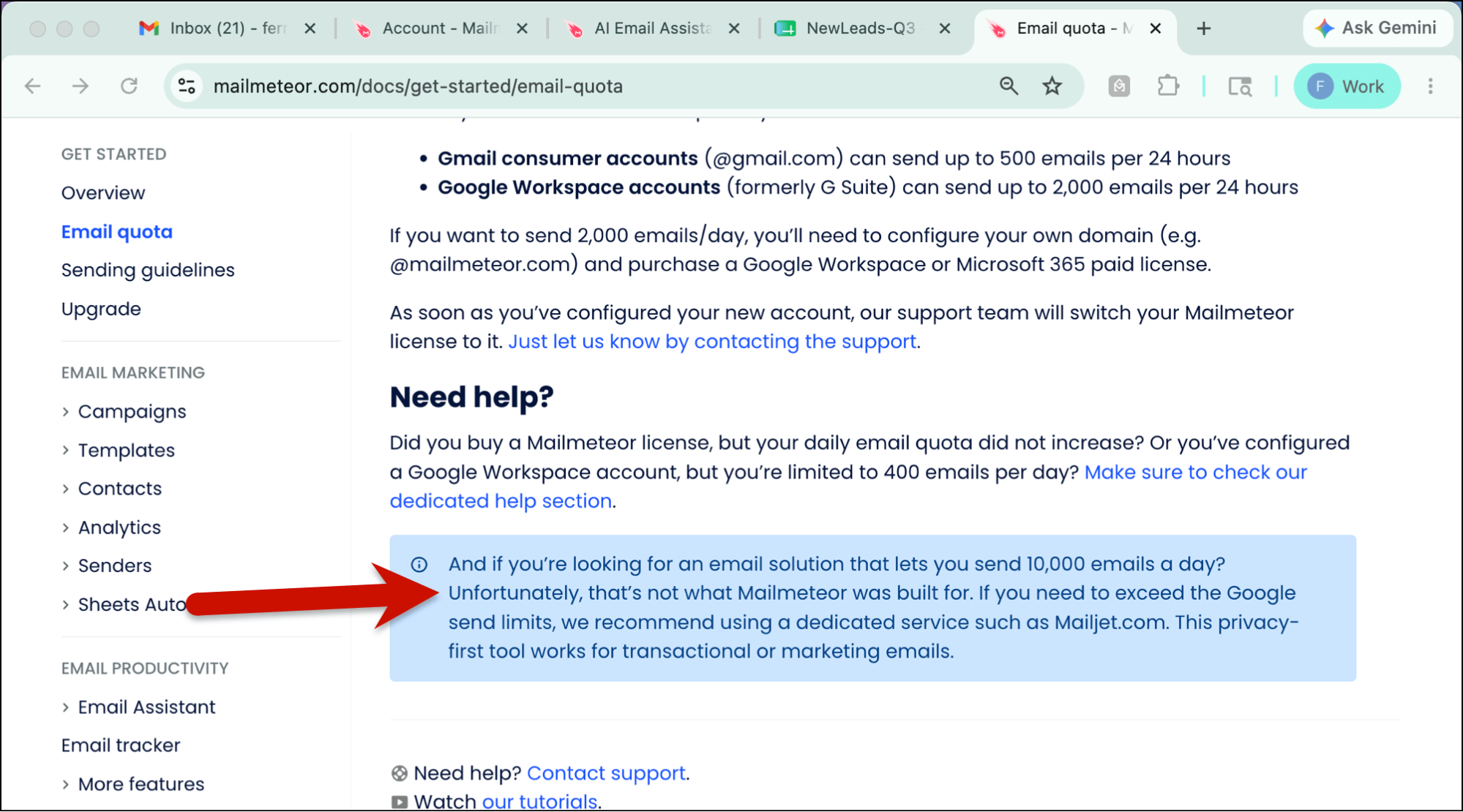 Mailmeteor explicitly does not offer a way to send large campaigns