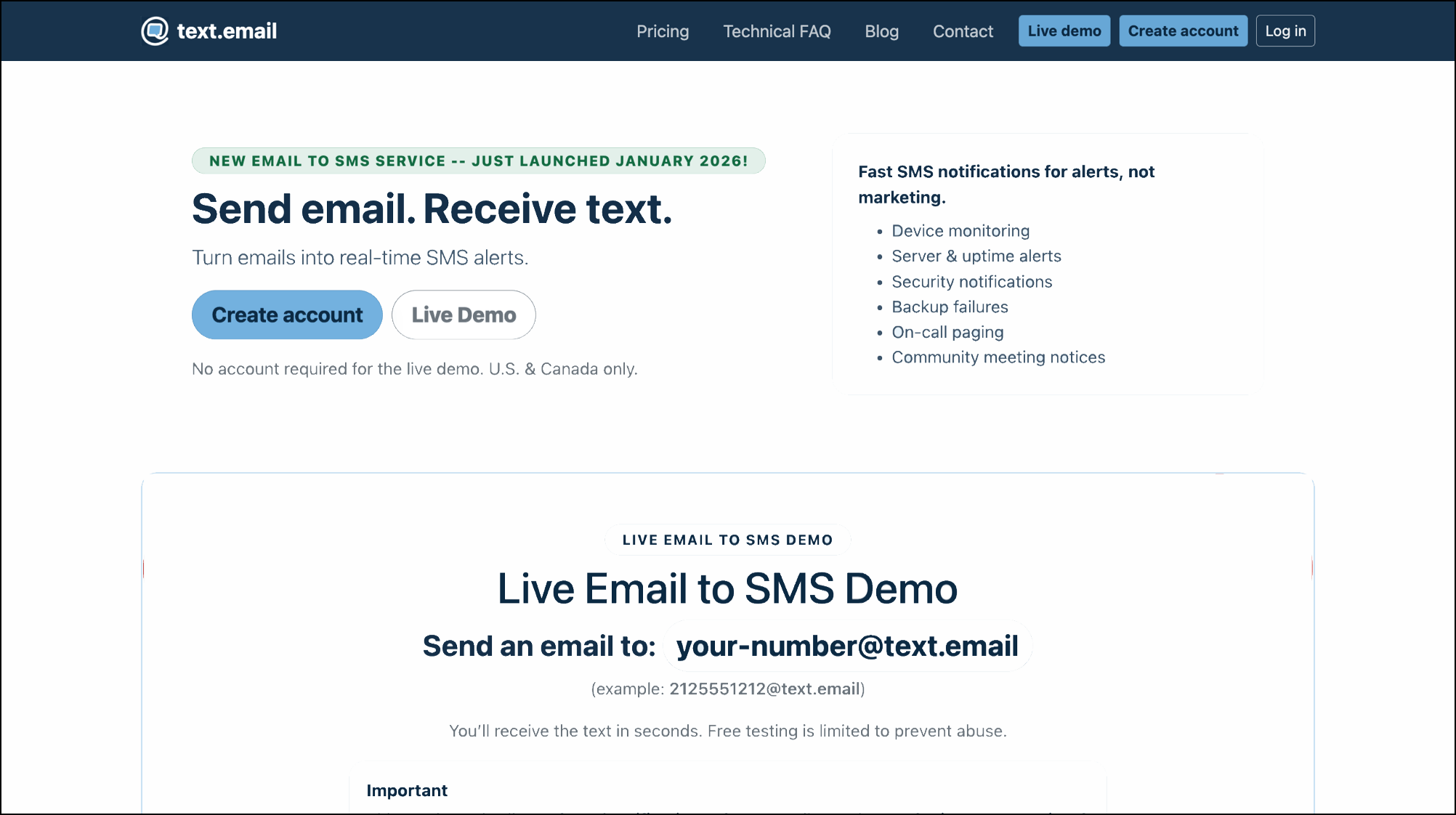 text.email for the best email to text replacement for the old carrier gateways