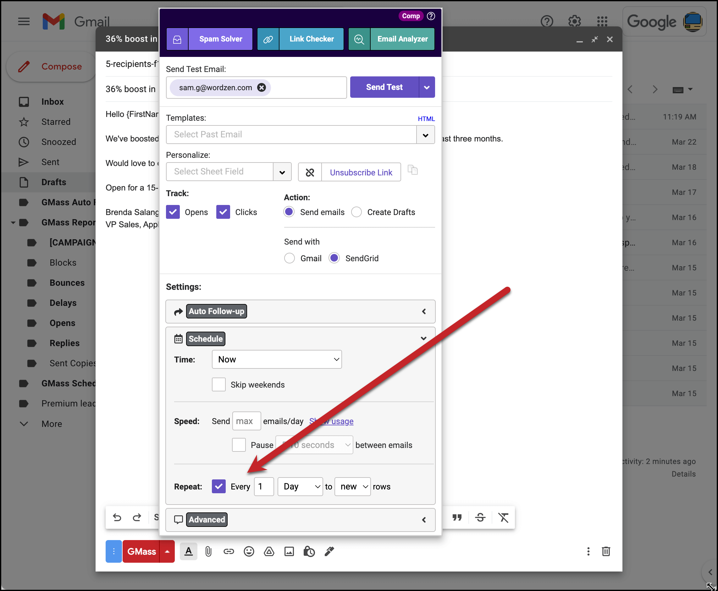 How to automatically send campaigns to new rows in a Google Sheet.